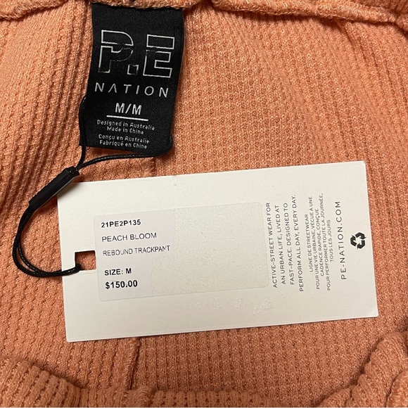 NWT P.E Nation Rebound Track Pant in Peach Bloom - Picture 8 of 10